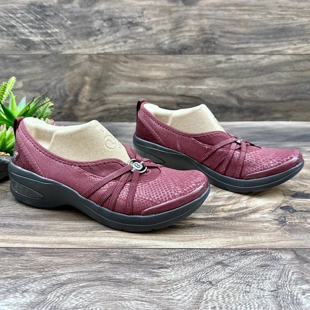 NIB Bzees Rosie 8M Comfort Slip On Shoes Flats Loafers Wine - Picture 4 of 12